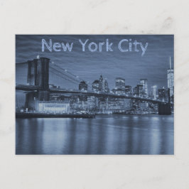 New York City Arctic Blue Skyline Vykort