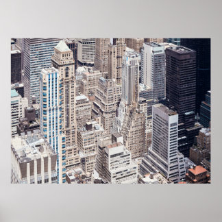 New York City-arkitektur, färg toned ae Poster