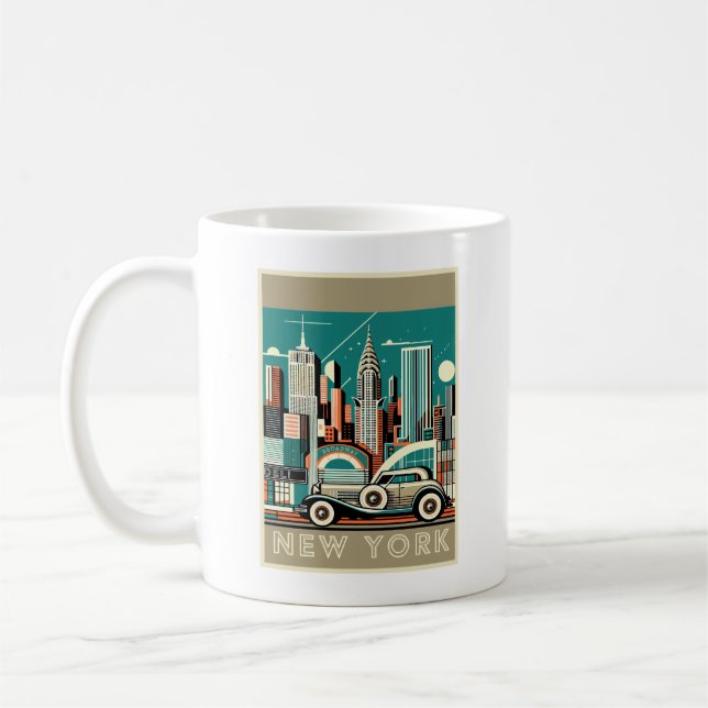 New York City Art Deco Kaffemugg (Vänster)