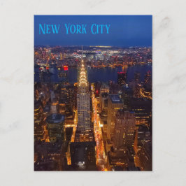 New York City at dusk - Crysler Bulding Vykort