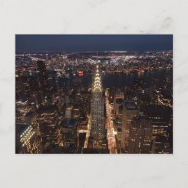 New York City at night - Chrysler Building Vykort