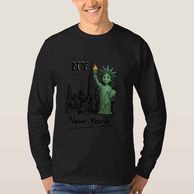 New York City Baby Frihetsgudinnan Skyline Skso T Shirt (Framsida)