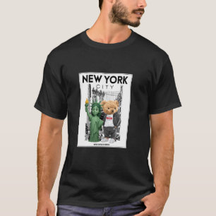 New York City Baby Staty över frihet Skyline Skiss T Shirt