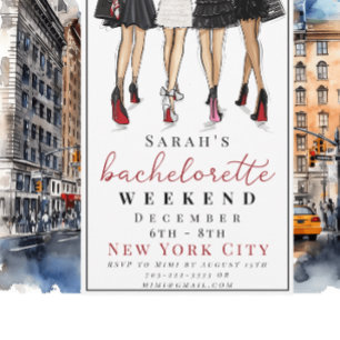 New York City Bachelorette Helg Itinerary Chic Inbjudningar
