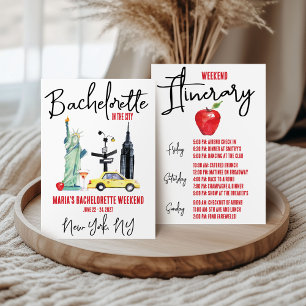 New York City Bachelorette Party Helg Itinerary Inbjudningar