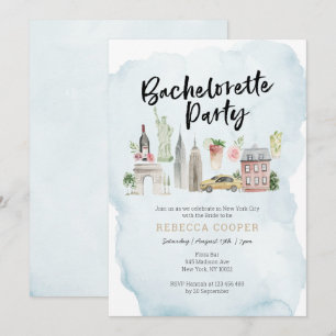 New YorK City Bachelorette Party-inbjudan Inbjudningar