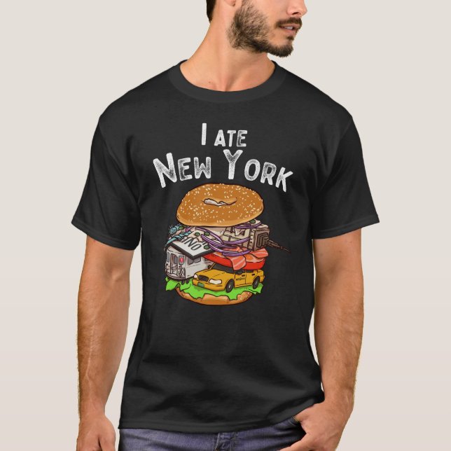 New York City Bagel med allt NYC T Shirt (Framsida)