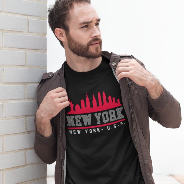 New York City Beautiful Skyline T Shirt (Skapare uppladdad)