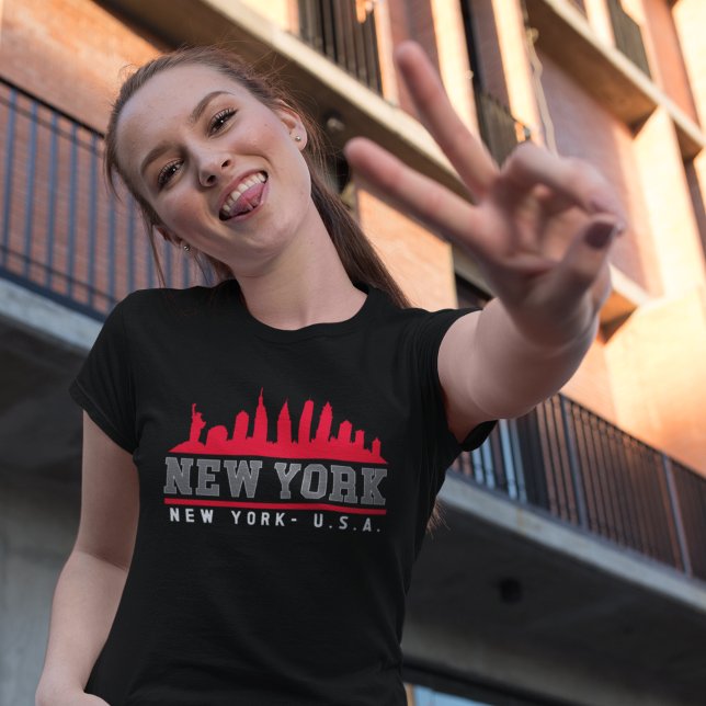 New York City Beautiful Skyline T Shirt (Skapare uppladdad)