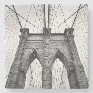 New York City Berömd Brooklyn Bridge Stenunderlägg
