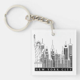 New York City Black and White Silhouette
