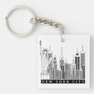 New York City Black and White Silhouette
