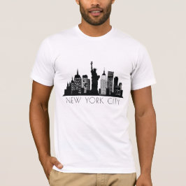 New York City Black and White Silhouette T Shirt