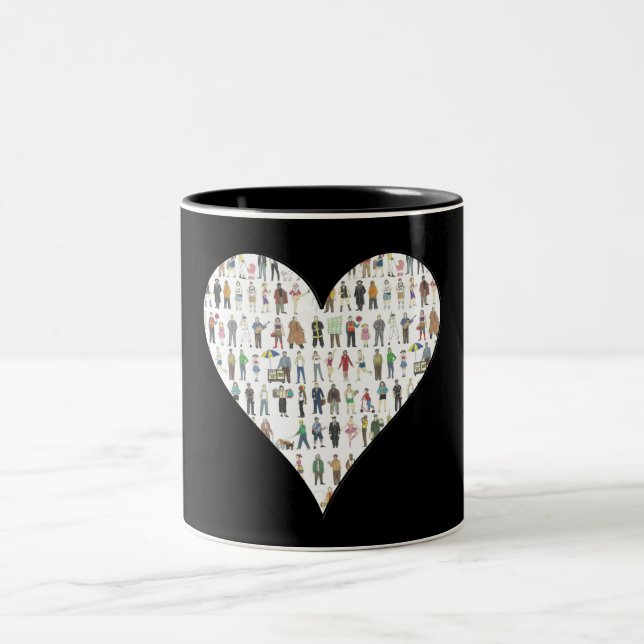 New York City Black Heart NYC People Mugg (Center)