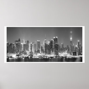 New York City Black & White Photo Poster