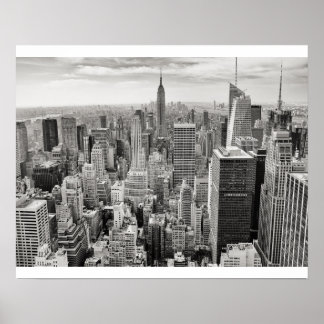 New York City Black & White Poster