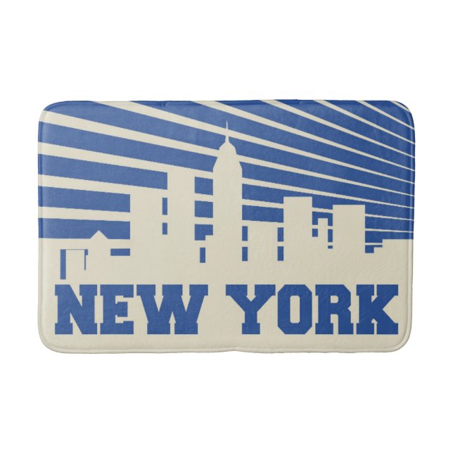 New York City blått Badrumsmatta (Framsidan)