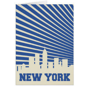 New York City blått Hälsningskort