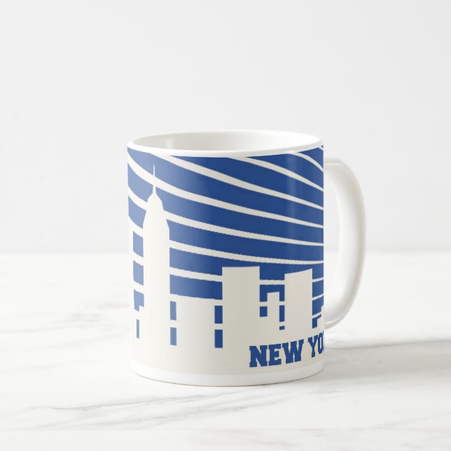 New York City blått Kaffemugg (Framsida höger)