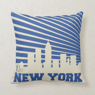 New York City blått Kudde