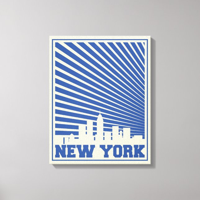 New York City Blue Canvastryck (Framsida)