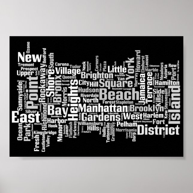 New York City Boroughs Poster (Framsidan)