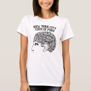 New York City Brain Head Design T Shirt
