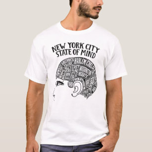 New York City Brain Head Design T Shirt
