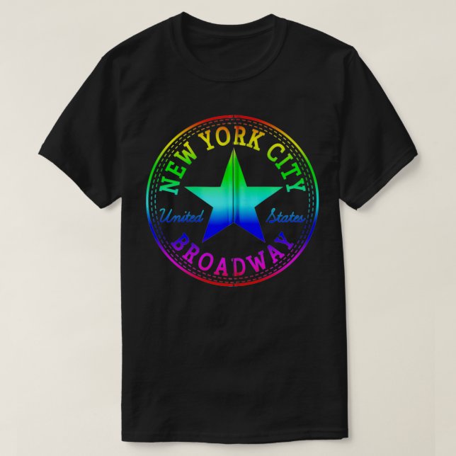 New York City BROADWAY Theater NYC United STATER U T Shirt (Design framsida)