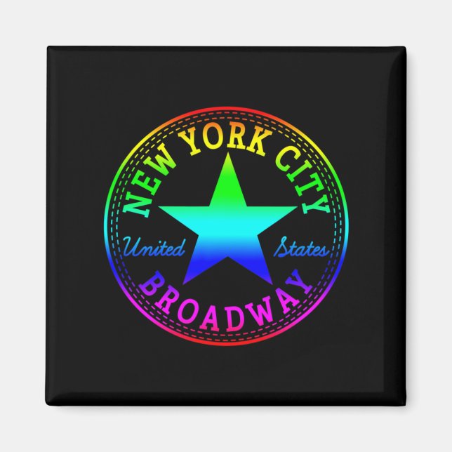 New York City Broadway Theater Nyc United States U Magnet (Framsidan)