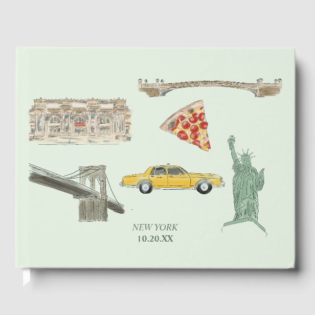 New York City Bröllop Gästböcker (Framsida)