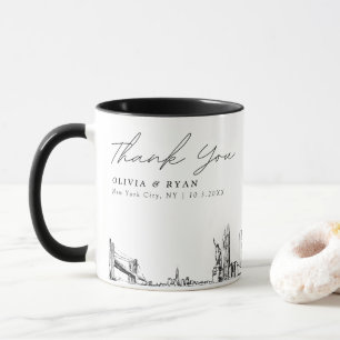 New York City Bröllop, lägsta Anpassningsbar Coffe Mugg