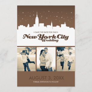 New York City Bröllop Spara-date Spara Datumet
