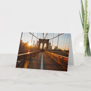 New York City Brooklyn Bridge Sunrise Kort