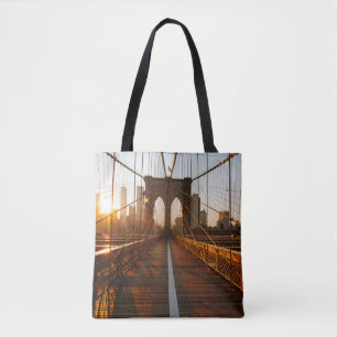 New York City Brooklyn Bridge Sunrise Tygkasse