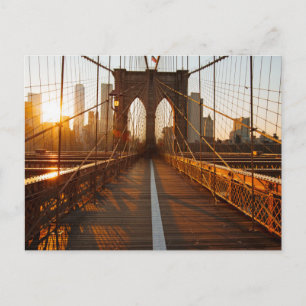 New York City Brooklyn Bridge Sunrise Vykort