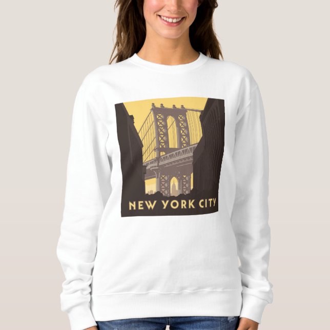 New York City | Brooklyn Bridge T Shirt (Framsida)