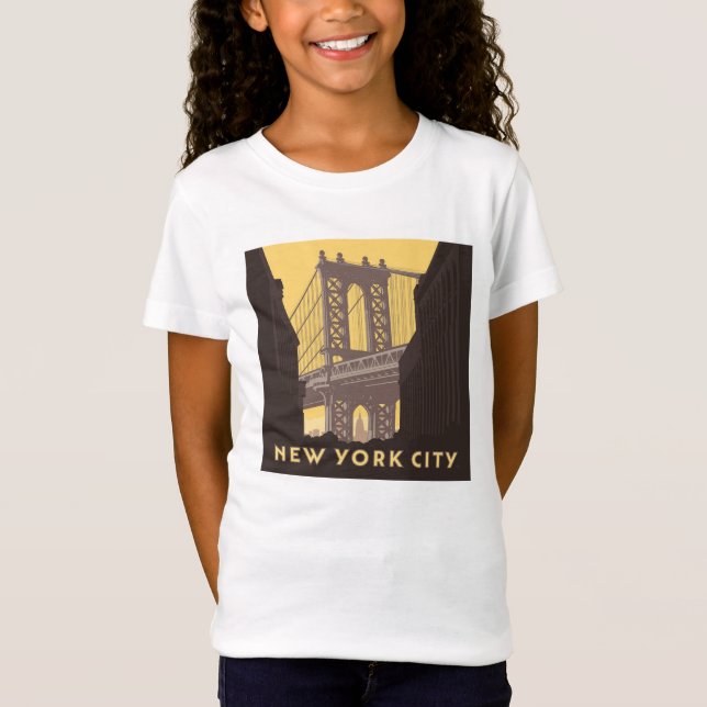 New York City | Brooklyn Bridge T Shirt (Framsida)
