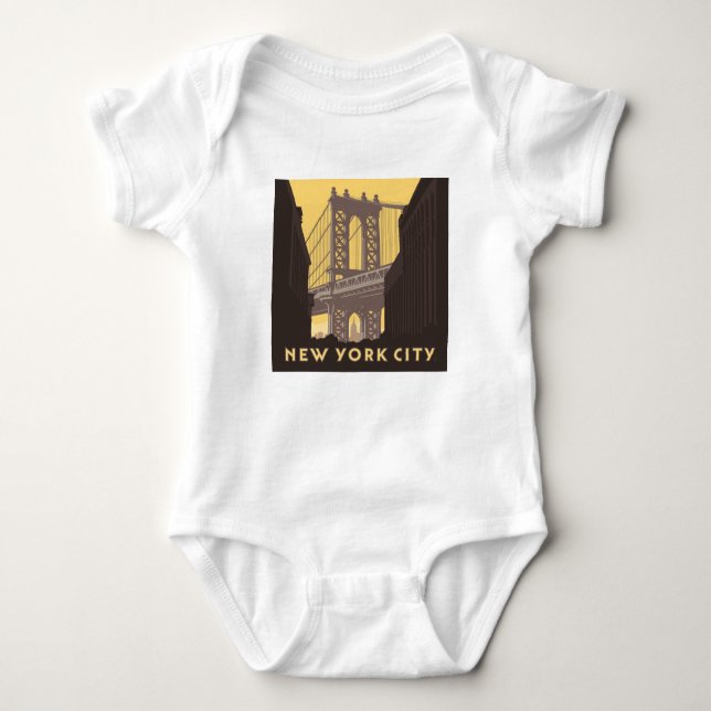 New York City | Brooklyn Bridge T Shirt (Framsida)