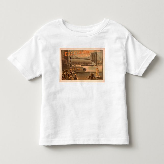New York City Brooklyn överbryggar "Excelsior ", Tee Shirt (Framsida)