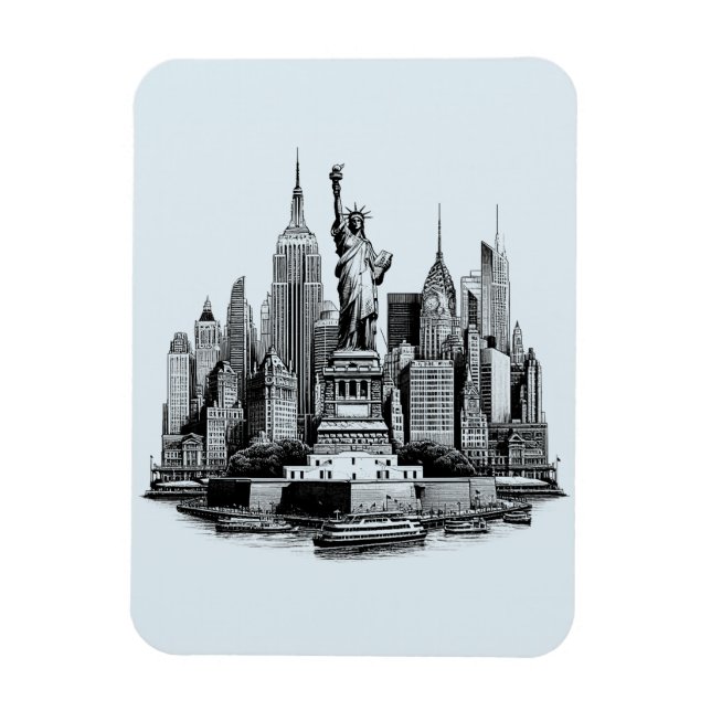 New York City Byggnad Architecture art Magnet (Vertikal)
