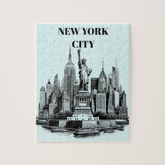 New York City Byggnad Architecture art Pussel (Vertikal)
