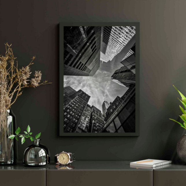 New York City Byggnad Black and White Poster (Skapare uppladdad)