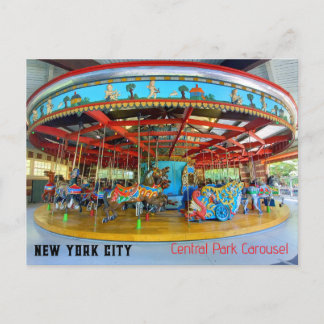 New York City - Central Park Carousel Vykort
