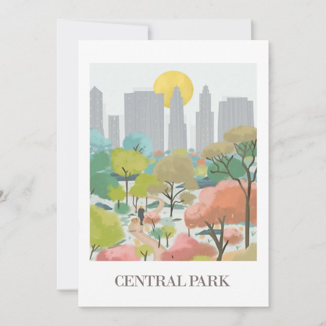New York City, Central Park Greeting Cards Julkort (Framsida)