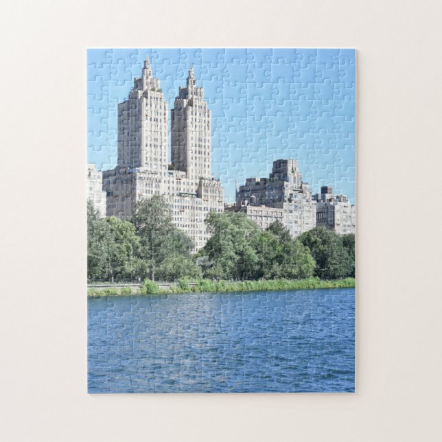 New York City Central Park Reservoir NYC Skyline Pussel (Vertikal)