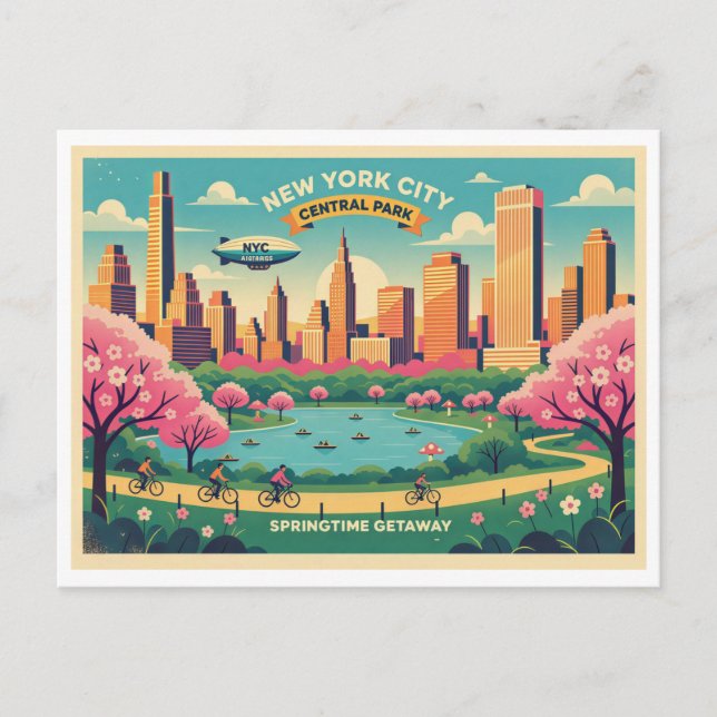 New York City, Central Park Springtime   Vykort (Framsida)