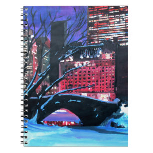 New York City - Central Park vinter Anteckningsbok Med Spiral