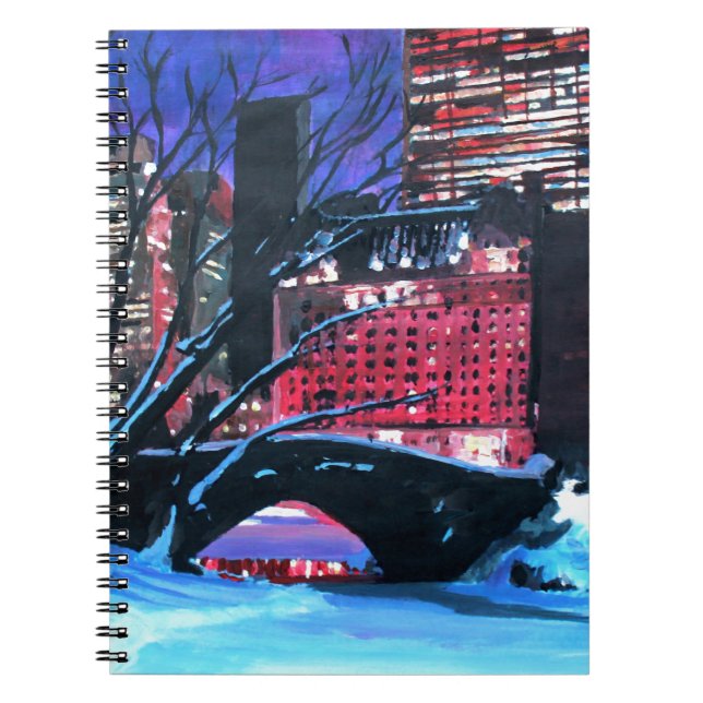 New York City - Central Park vinter Anteckningsbok Med Spiral (Framsidan)