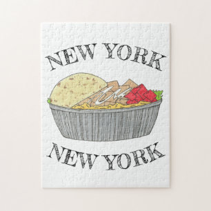 New York City Chicken Ris Halal Cart Platter Food Pussel